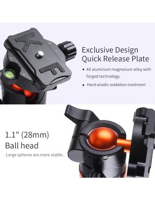 K&F CONCEPT TREPIED SA-254T2 + ROTULE BAL