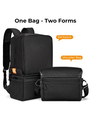 Sac Photo Pliable K&F Concept 22 L - Noir - Idéal pour Voyages et Quotidien