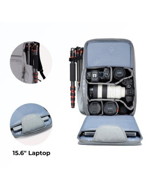 Sac à Dos Appareil Photo K&F Concept 22 L avec Grande Capacité et Compartiment PC