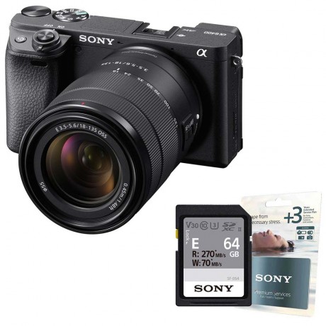 SONY ALPHA 6400 + 18-135 OSS + EXTENSION DE GARANTIE + SD64GB