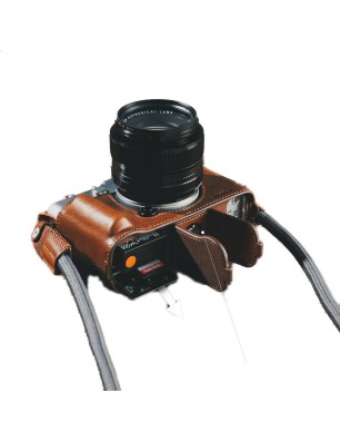 SmallRig 5449 – Étui cuir marron pour Fujifilm X-E5