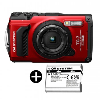 OM SYSTEM TG-7 ROUGE + BATT...