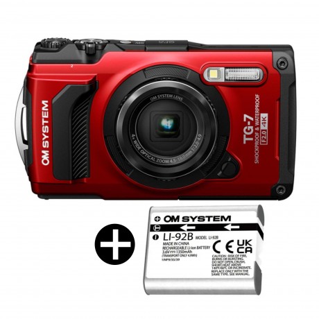 OM SYSTEM TG-7 ROUGE + BATT LI-92B