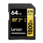 LEXAR CARTE SDXC PRO GOLD USH-II 1800X V60 ECRITURE 210MB/S - LECTURE 280MB/S