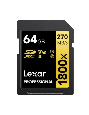 Lexar SD Professional GOLD de 64GB à 512GB 1800x UHS-II V60