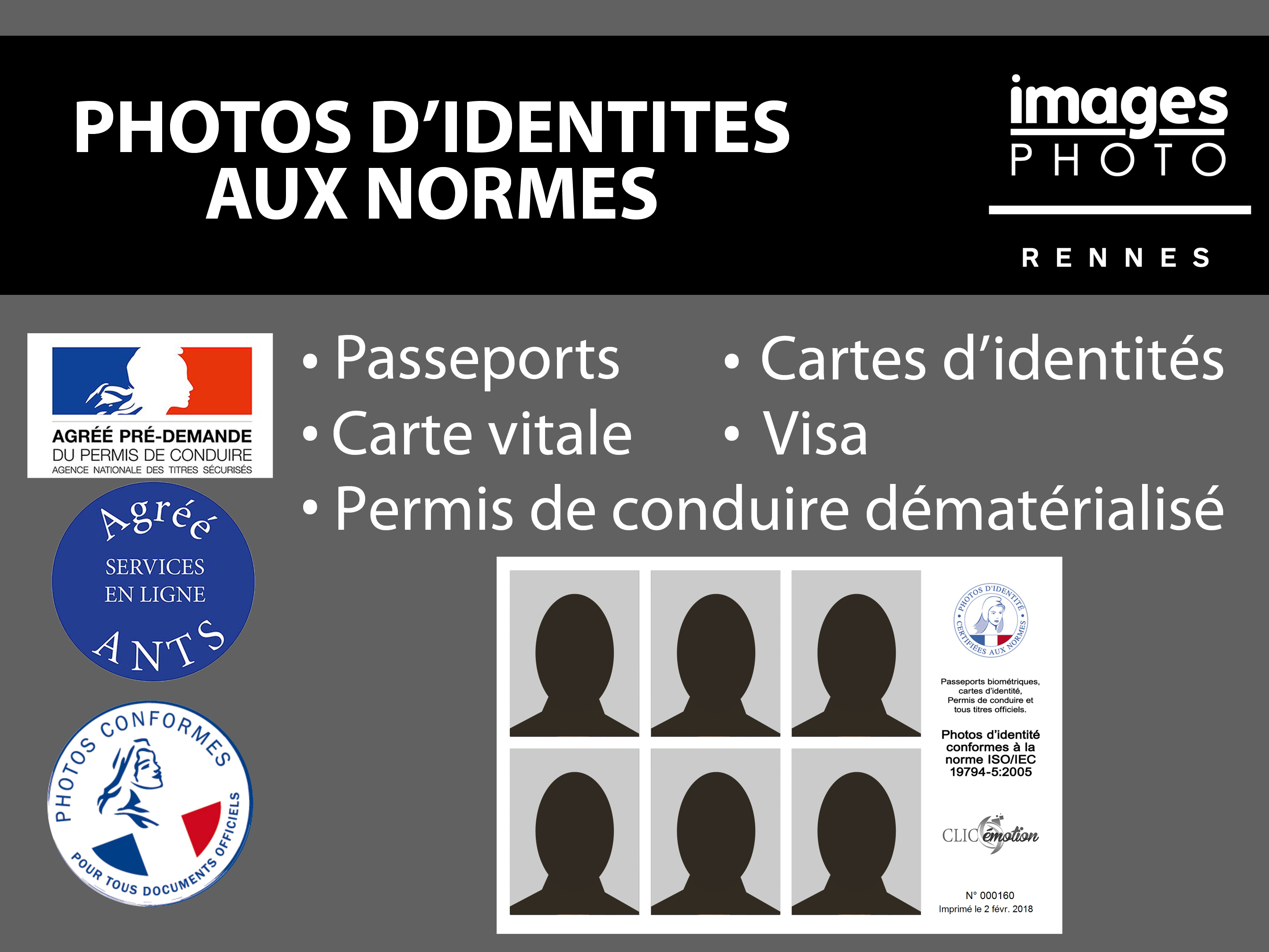 Photos d’identité aux normes à Rennes - Images Photo Rennes